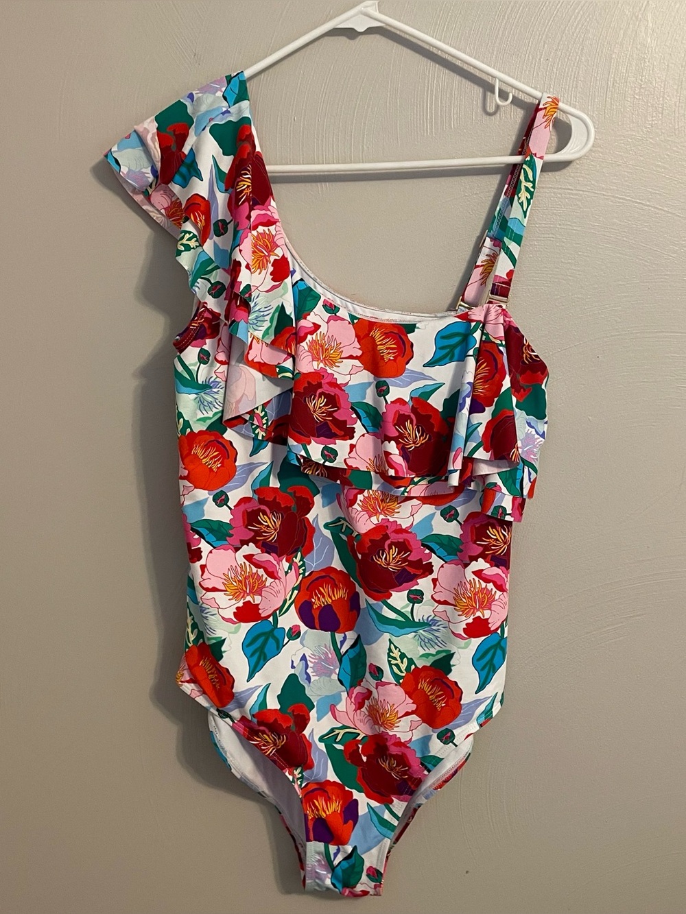 Catherine Malandrino One Piece Shoulder With Ruffle Detail NWT Size xL